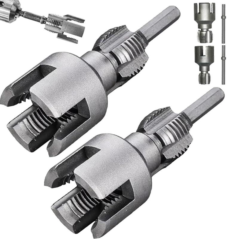 Pipe Threading Machine - 1セットパイプねじ切り工具一体型内外管ねじ切り工具電動ドリル対応PVCパイプねじ切りキット