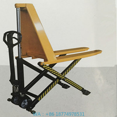 Hand Pallet Truck - トラックハンド油圧式トラック、高揚程機能搭載、新型1000kg/1500kg手動シザー式高揚パレットフォークリフト