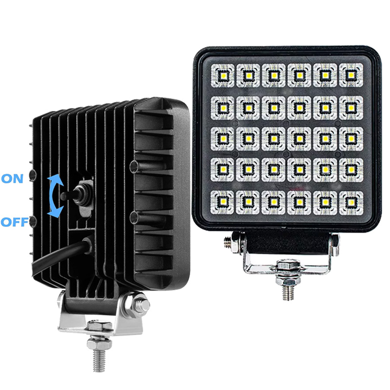 Heavy Equipment Grader - 1PC/2PCS LED車両作業灯 スイッチ付き 12V 24V スクエアフラッドライト