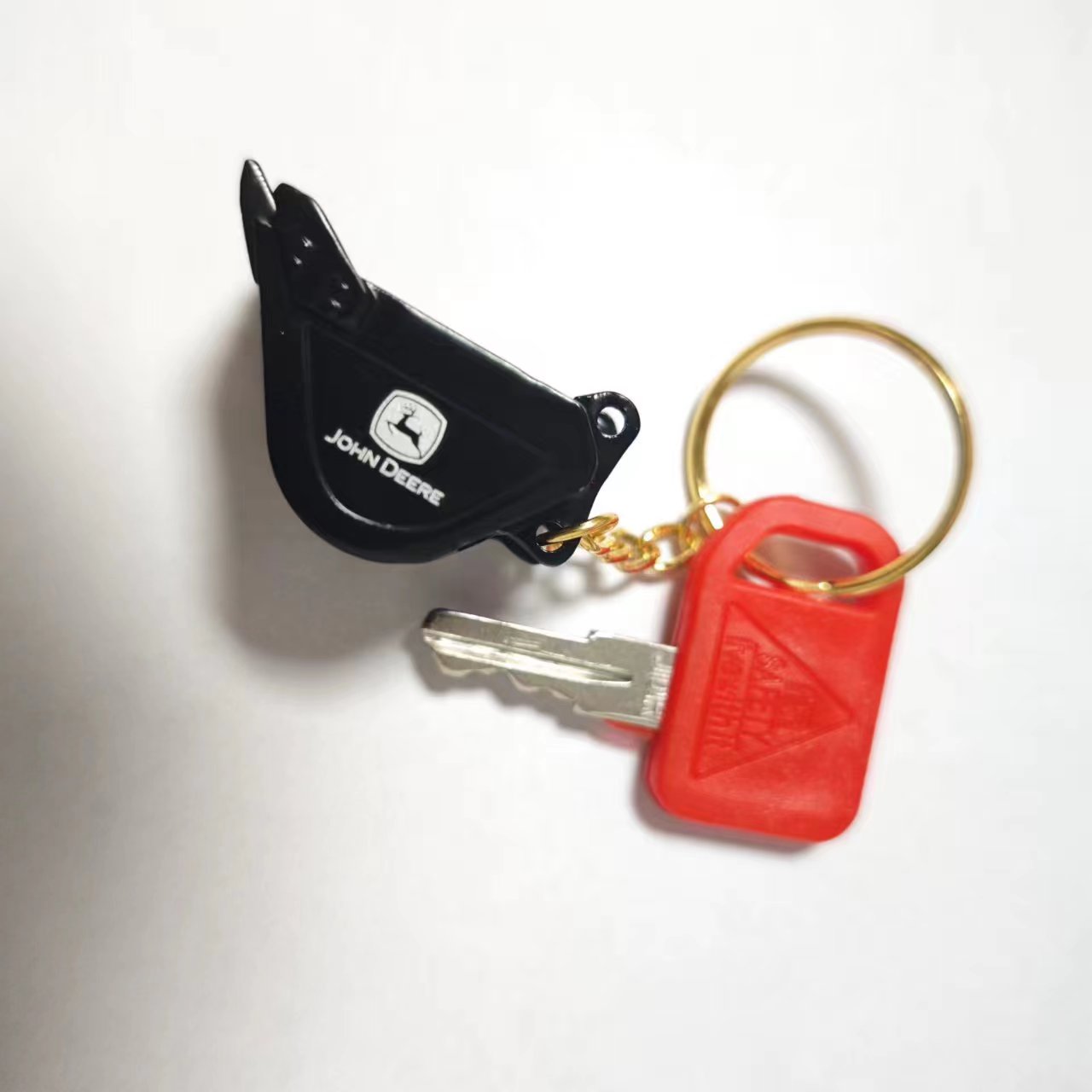Heavy Equipment With Bucket - ジョンディア掘削機用JDRキーホルダー,バケットキーホルダー付きイグニッションキー,重機,14個