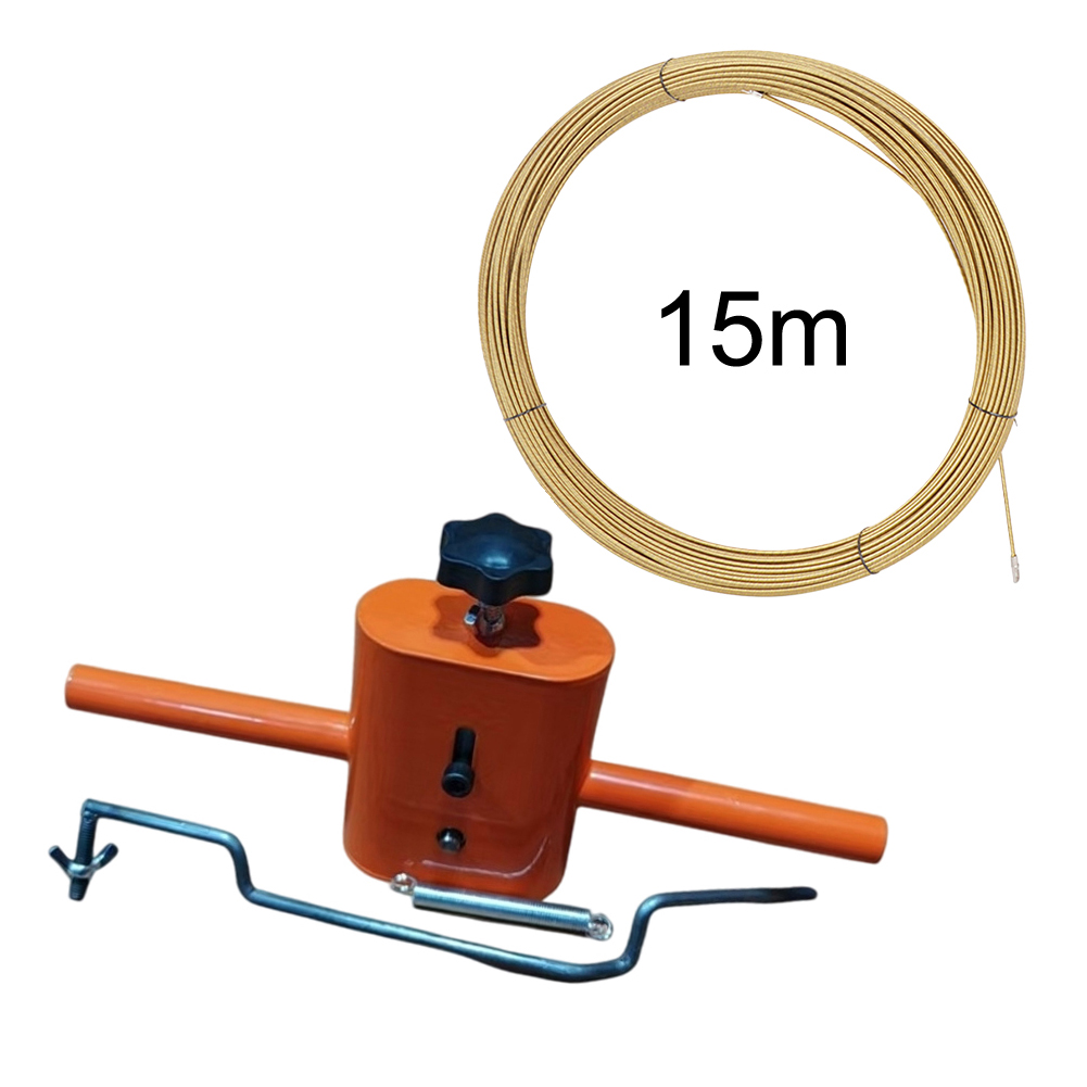 Pipe Threading Machine - 自動壁配線機 15フィートケーブルプーラー アルミ合金パイプ通線装置 電気工事および装飾用