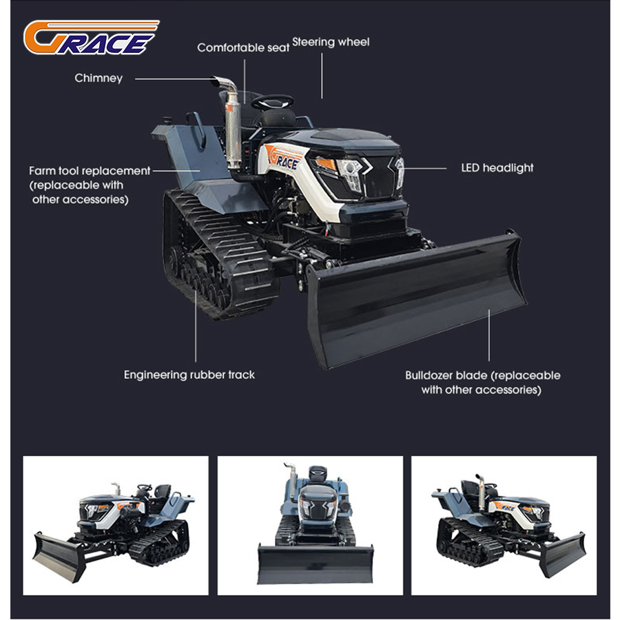 ミニクローラートラクターをブルドーザーショベル掘削機アタッチ - Mini Bulldozer Attachments のレビューと価格