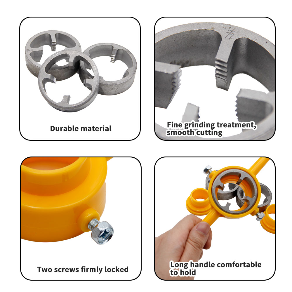 6PC 水道管ダイプラスチックパイプ手動ねじ切りコーンタップ - Pipe Threading Machine のレビューと価格